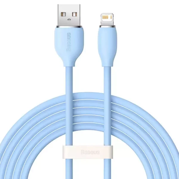 مشخصات و خرید کابل USB به لایتنینگ برند باسئوس ویژه آیفون آبی