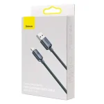 جعبه و مشخصات کابل 2 متری لایتنیگ به USB آبی