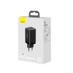 جعبه شارژر دیواری ۶۵ واتی بیسوس مدل Baseus GaN3 Pro Fast Charger CCGP0501 با کابل Type-C