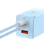 قیمت و خرید شارژر دیواری ۶۵ واتی بیسوس مدل Baseus GaN3 Pro Fast Charger CCGP0501 با کابل Type-C