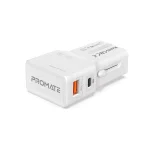 شارژر دیواری هوشمند پرومیت مدل TRIPLUG-PD20.WHITE