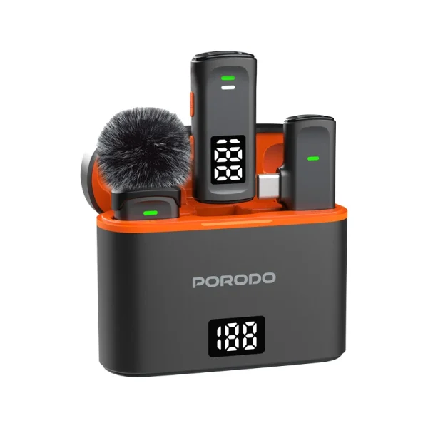 Porodo Lavalier Microphones Type-C PD-WCDMIC میکروفن پرودو به همراه اداپتور