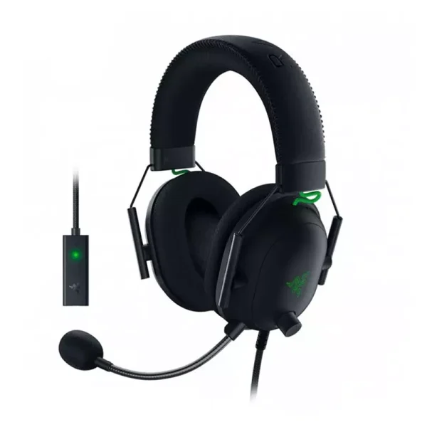 هدست گیمینگ باسیم ریزر مدل BLACKSHARK V2 + USB Sound Card