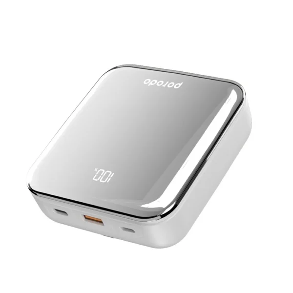 پاور بانک پورودو Porodo Compact Power Bank 20000mAh with Out Cable USB-A, Type-C and Lightning