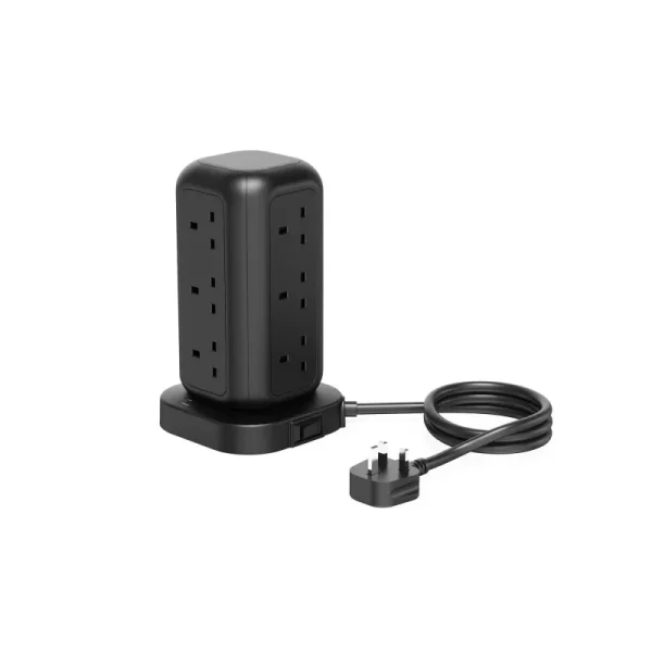 هاب شارژی 12 پورت پاورولوژی Powerology 12 AC Sockets GaN Tower Hub Charge UpTo 17 Devices 3M