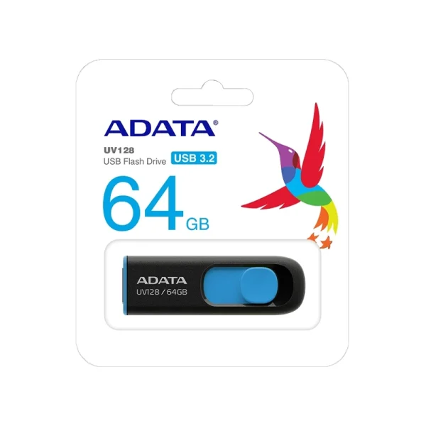 فلش مموری ای دیتا مدل  Adata UV128 3.2 ظرفیت 64 گیگابایت