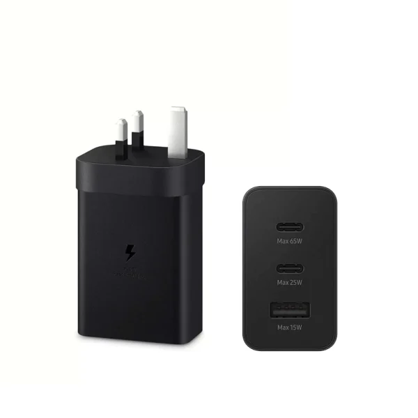 شارژر دیواری 65 واتی سامسونگ 3 پین (با 3 خروجی) مدل EP-T6530