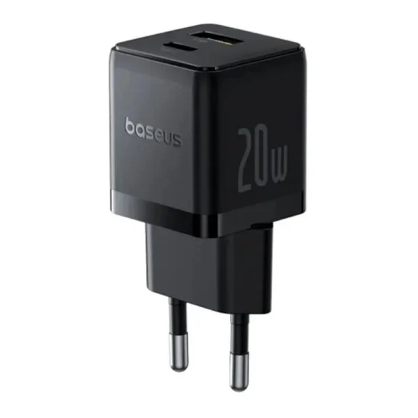 شارژر دیواری 20 واتی بیسوس فست شارژ (با دو خروجی) مدل Palm Fast Charger 20W - (اصل)