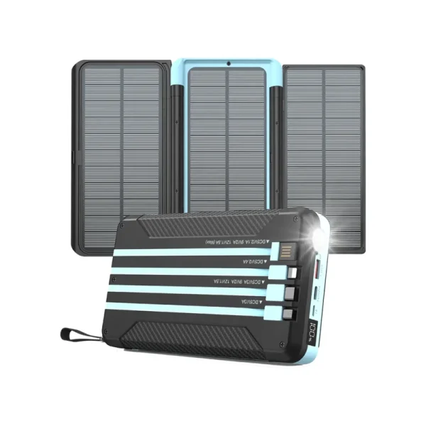 پاوربانک خورشیدی 16000 میلی آمپر پاورولوژی Powerology Solar Multi-Cable PP070